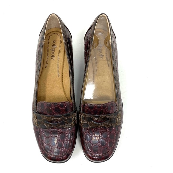Softspots Maven Burgundy Penny Loafers NARROW - Picture 4 of 8